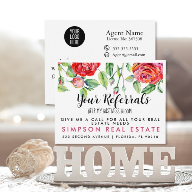 Postale Faire-part carte d'annonce de recommandations pour l'immobili (Créateur téléchargé)