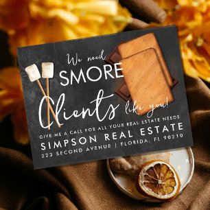 Postale Faire-part Carte d'annonce immobilière S’more Clients Real Es