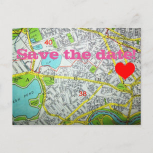 Postale Faire-part Carte de CAMBRIDGE, MA 'Sauvez la date!' Carte pos
