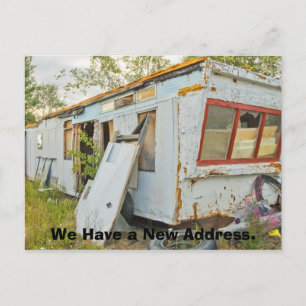Postale Faire-part Carte de changement d'adresse amusante : Remorque