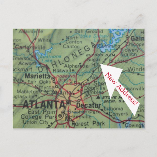 Postale Faire-part carte de changement d'adresse Sugar Hill (Devant)