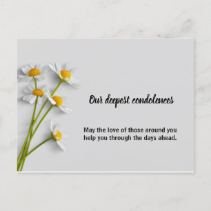 Postale Faire-part Carte de condoléances florales Sympathie