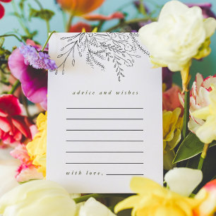 Postale Faire-part Carte de conseils et de vœux pour bouquet débordan