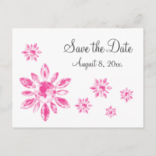 Postale Faire-part Carte de Crystals pour annoncer la date de mariage