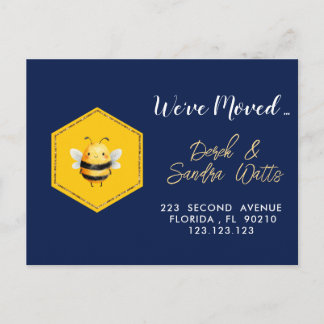 Postale Faire-part Carte de déménagement d'abeille | Nouveau changeme