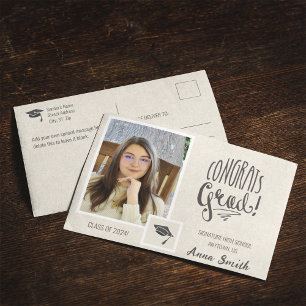 Postale Faire-part Carte de félicitations minimaliste aux tons terreu