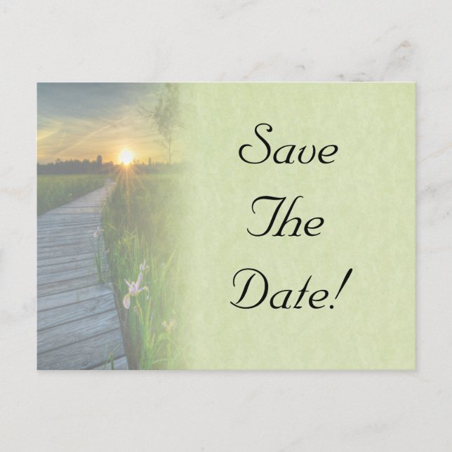 Postale Faire-part Carte de mariage coucher de soleil Save The Date (Devant)