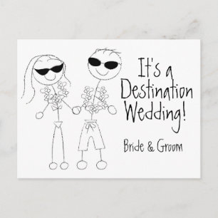 Postale Faire-part Carte de mariage de destination de sauvegarde de K