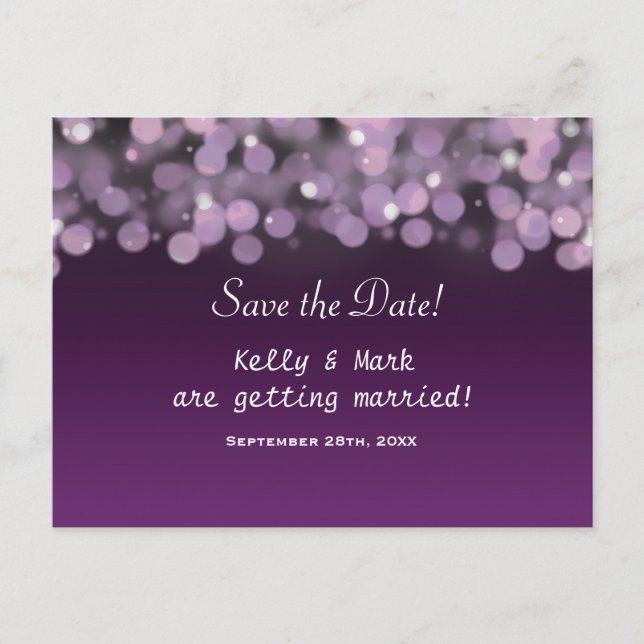 Postale Faire-part Carte de mariage Faire part de mariage Purple Sky  (Devant)