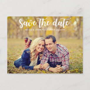 Postale Faire-part Carte de mariage photo rustique 'Save the Date'