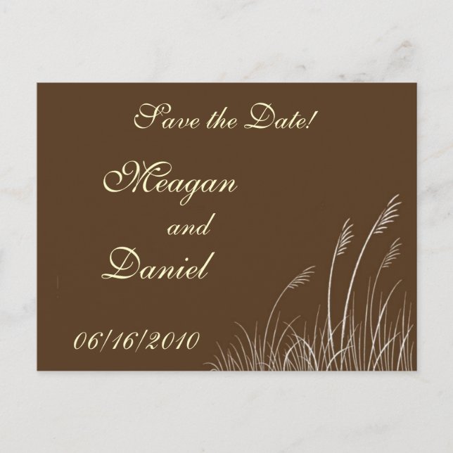 Postale Faire-part Carte de mariage Sea Oats (Devant)