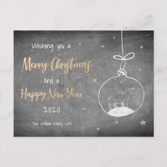 Postale Faire-part Carte de Noël (Devant)