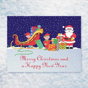 Postale Faire-part Carte de Noël de la veille de Noël