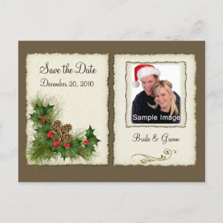 Postale Faire-part Carte de Noël - Enregistrez la date