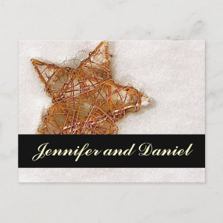 Postale Faire-part Carte de Noël pour annoncer votre mariage avec éto