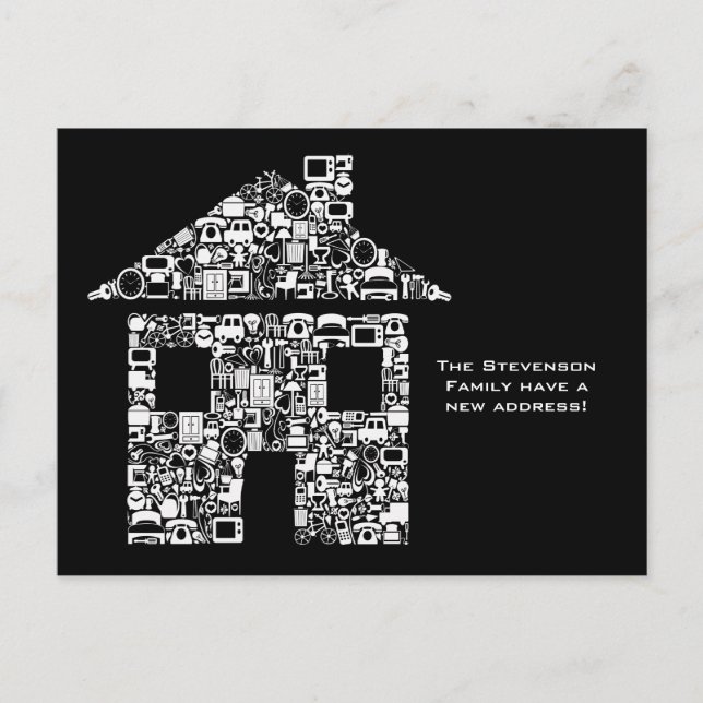 Postale Faire-part Carte de notification de changement d'adresse pour (Devant)