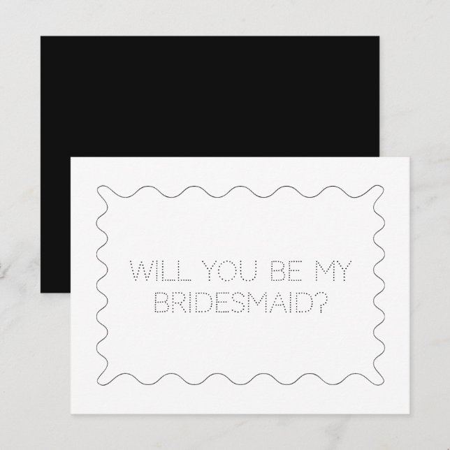 Postale Faire-part Carte de proposition d'aide d'État en noir et blan (Devant / Derrière)