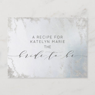 Postale Faire-part Carte de recette Ombre Dusty Blue Frosted Bride to