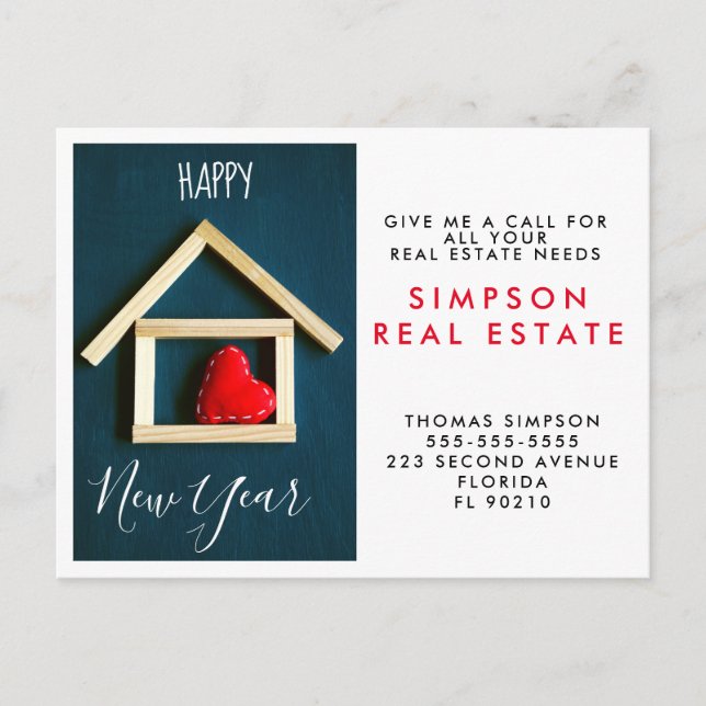 Postale Faire-part Carte de recommandation de l'agence immobilière Ho (Devant)