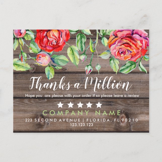 Postale Faire-part Carte de remerciement pour achat de carte de crédi (Devant)