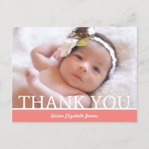 Postale Faire-part Carte de remerciements pour bébé personnalisé - 4,