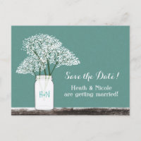 Carte de sauvegarde de date Baby's Breath Mason Ja