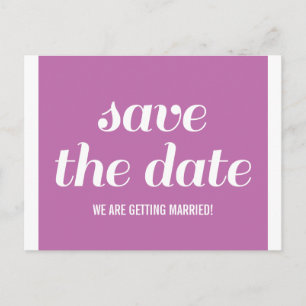 Postale Faire-part Carte de sauvegarde de date charmante, fuchsia