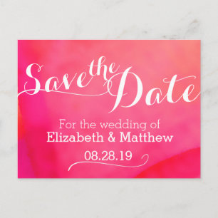 Postale Faire-part Carte de sauvegarde de date de mariage à l'aquarel