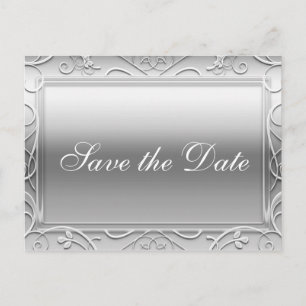 Postale Faire-part Carte de sauvegarde de date de mariage élégante et