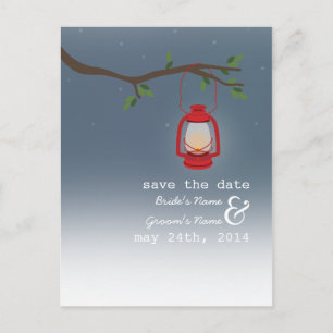 Postale Faire-part Carte de sauvegarde de date de mariage en plein ai