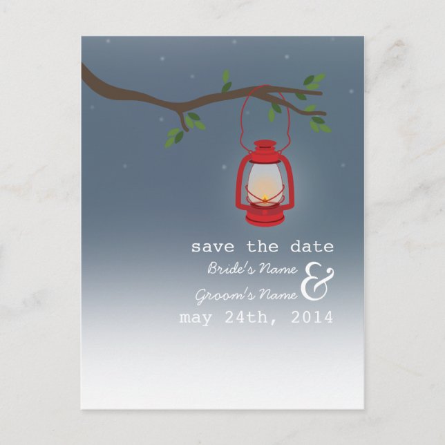 Postale Faire-part Carte de sauvegarde de date de mariage en plein ai (Devant)