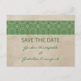 Postale Faire-part Carte de sauvegarde de date de mariage Rustique Ve