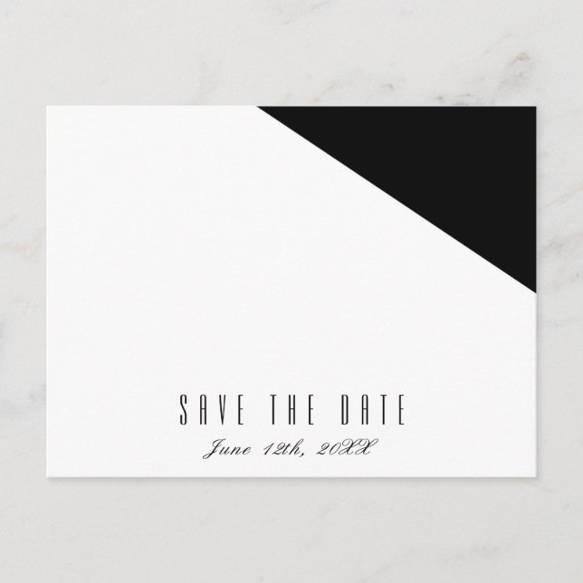 Postale Faire-part Carte de sauvegarde de date de mariage triangle cl (Devant)