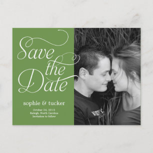 Postale Faire-part Carte de sauvegarde de date de script charmant