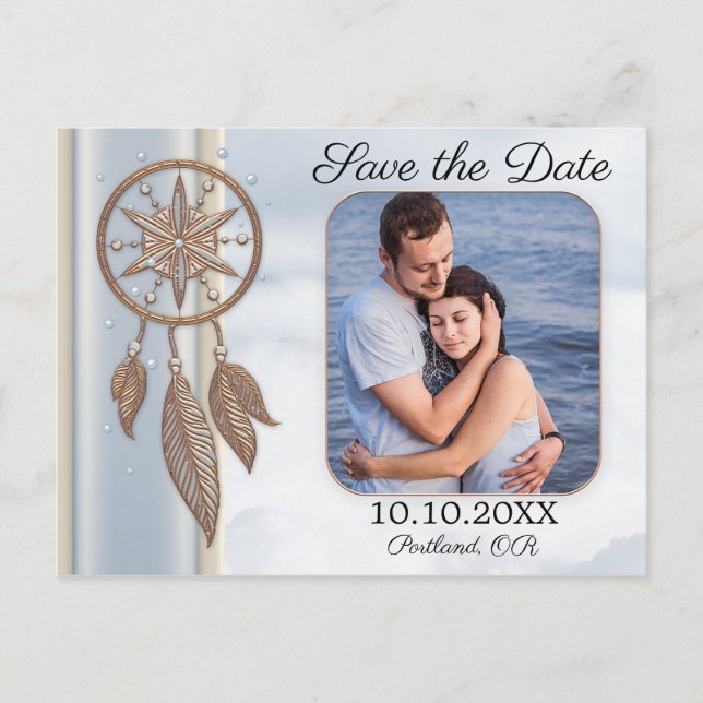 Postale Faire-part Carte de sauvegarde de date Dreamcatcher Photo (Devant)