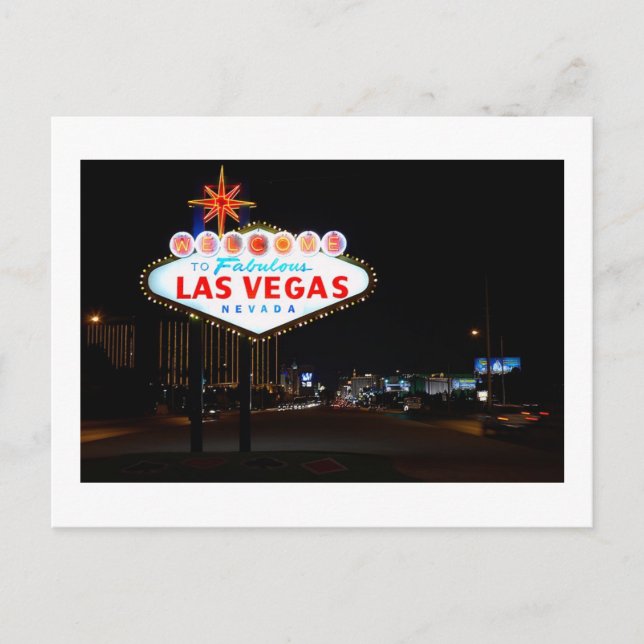 Postale Faire-part Carte de sauvegarde de date Las Vegas By Night (Devant)