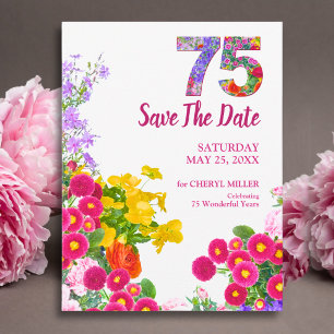 Postale Faire-part Carte de sauvegarde de date pour le Jardin Floral