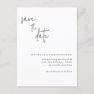 Postale Faire-part Carte de sauvegarde de la date