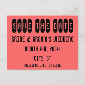 Postale Faire-part Carte de sauvegarde de la date