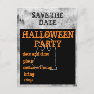 Postale Faire-part Carte de sauvegarde de la fête d'Halloween