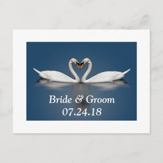 Postale Faire-part Carte de sauvegarde des dates de mariage Couple de