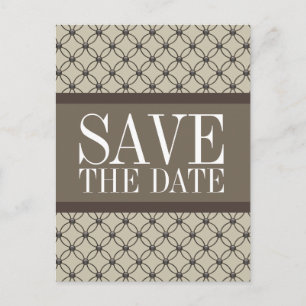 Postale Faire-part Carte de sauvegarde Postcard Fancy Lattice Beige