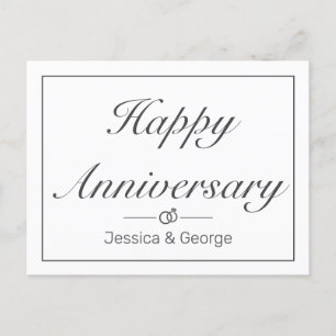 Postale Faire-part Carte de vœux minimaliste moderne blanc pour anniv