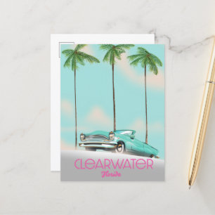 Postale Faire-part Carte de voyage de style vintage Clearwater Florid