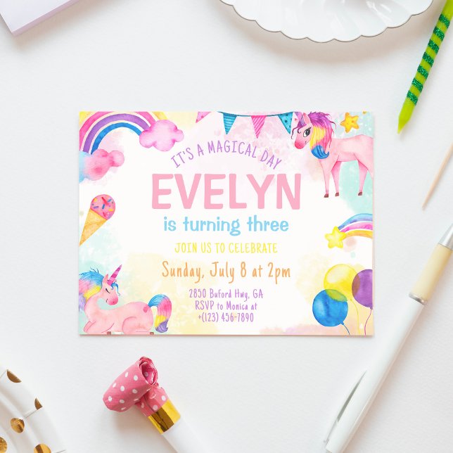 Postale Faire-part Carte d'invitation pour fille d'anniversaire de la (Créateur téléchargé)