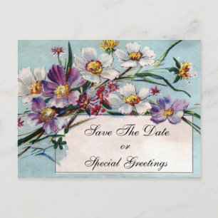 Postale Faire-part Carte Florale Vintage Pour Toute Occasion
