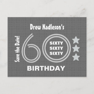 Postale Faire-part Carte Moderne de 60e Anniversaire A03