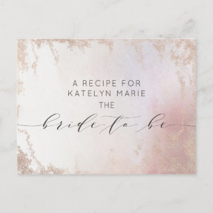 Postale Faire-part Carte Ombre Blush Pink Frosted Bride pour être rec