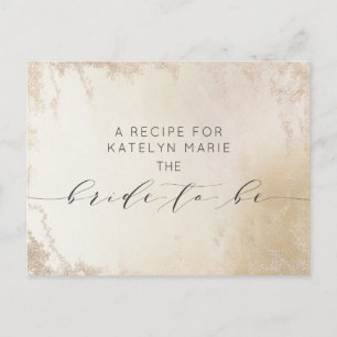 Postale Faire-part Carte Ombre Yellow Gold Frosted Bride être Recette