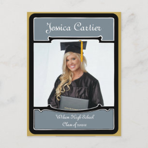 Postale Faire-part Carte photo de graduation vintage